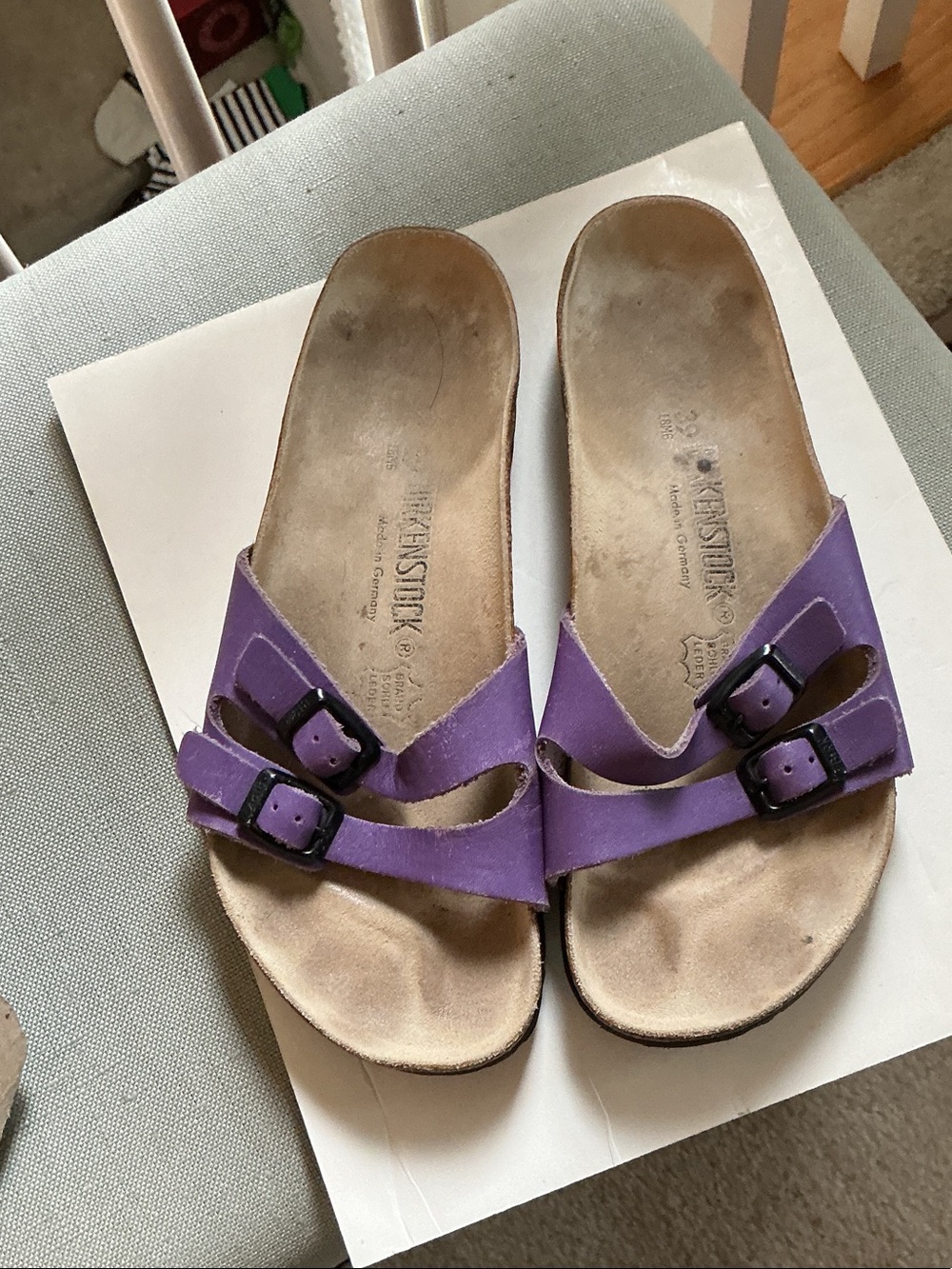 Birkenstock Purple Two-Buckle Sandals